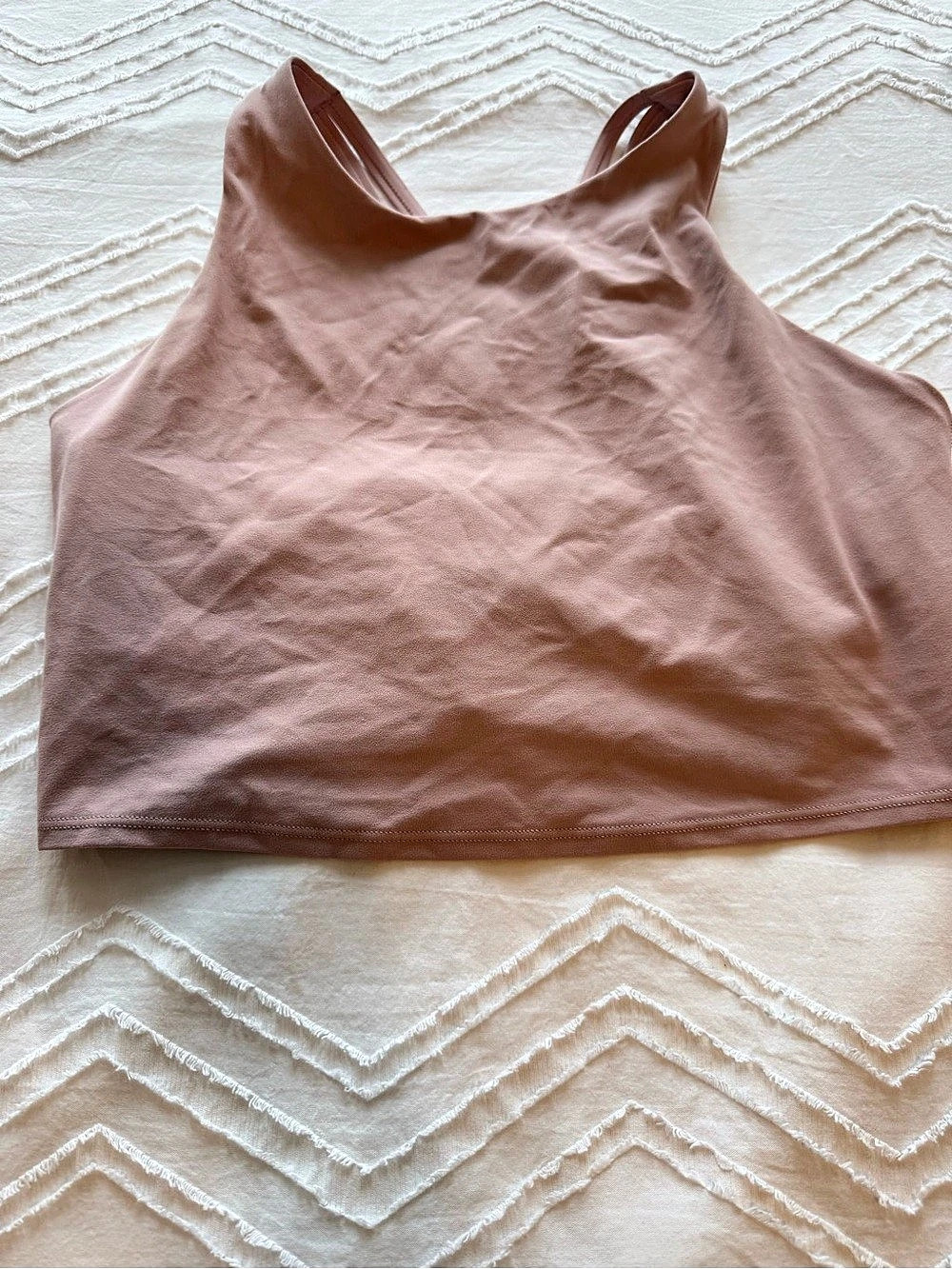 Athleta Conscious Crop Athletic Tank Top - Blush Color - Size L